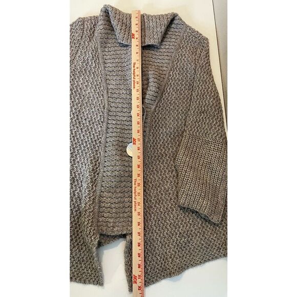 J. Jill Wool L Chunky Cardigan Knit Alpaca Wool Blend Shawl Collar Sweater Butto - Picture 8 of 12